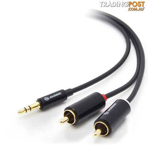 Alogic AD-SPL-10 AD-SPL-10 Premium 10m 3.5mm Stereo Audio to 2 x RCA 1 Male to 2 Male - Alogic - 9319126903913 - AD-SPL-10