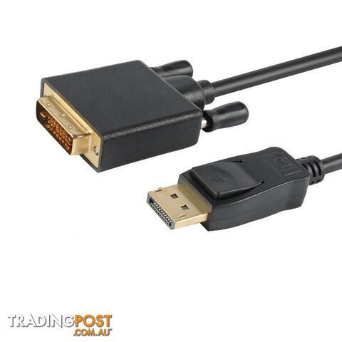 Astrotek AT-DPDVI-2 DisplayPort DP to DVI-D Male to Male Cable 2m 24+1 Gold...