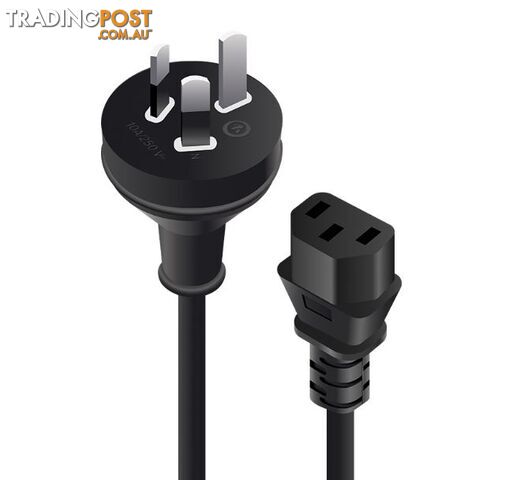 Alogic MF-3PC13-02RBLK 2m Aus 3 Pin Wall to IEC C13 - Male to Female - Alogic -...