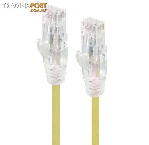 Alogic C6S-0.30YEL 0.30m Yellow Ultra Slim Cat6 Network Cable UTP 28AWG - Alogic - 9350784011176 - C6S-0.30YEL