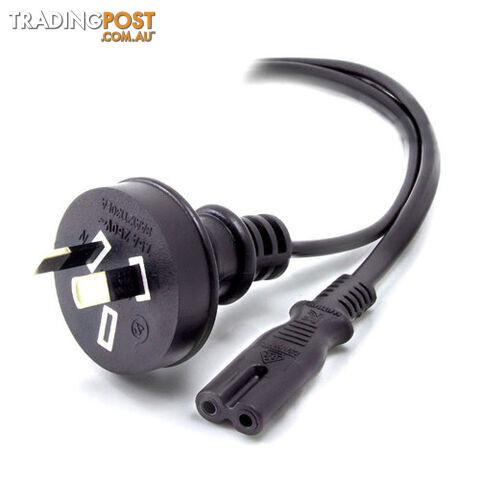 Alogic MF-AUS2PC7-02 2m Aus 2 Pin Mains Plug to IEC C7 Male to Female - Alogic -...