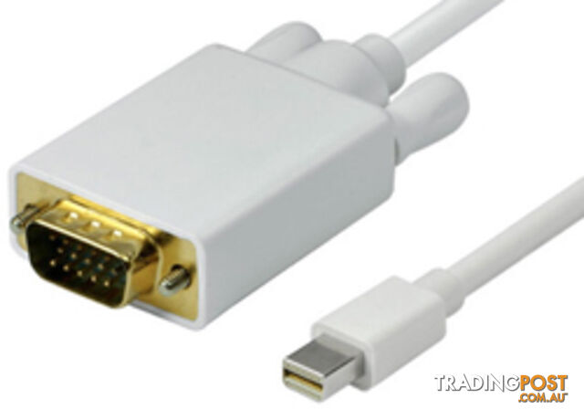 Comsol MD-VGA-010 1M Mini DisplayPort Male to VGA Male Cable - Comsol -...