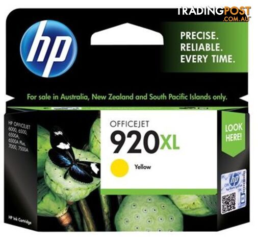 HP CD974AA 920XL YELLOW INK CARTRIDGE,OFFICEJET 6500 - HP - 886111799756 - CD974AA
