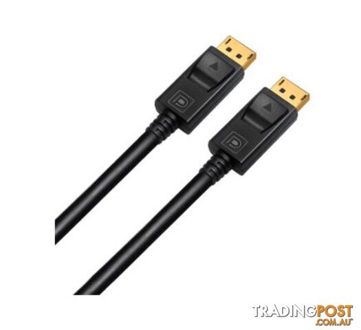 Cruxtec DP12-01-BK DP 1.2 4K Displayport Male to Male Cable 1m Black - Cruxtec -...
