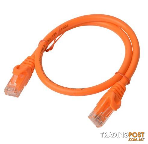 8ware PL6A-0.25ORG Cat 6a UTP Ethernet Cable, Snagless - Orange 0.25M - 8ware - 9341756015650 - PL6A-0.25ORG