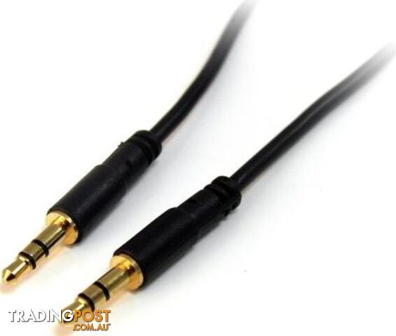 StarTech MU3MMS 3 ft Slim 3.5mm Stereo Audio Cable - M/M - StarTech - 065030841252 - MU3MMS