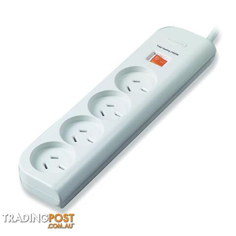 BELKIN F9E400VAU1M 4 OUTLET SURGE PROTECTOR WITH 1M CORD, ECONOMICAL, 2YR WTY - Belkin - 722868458839 - F9E400VAU1M