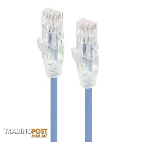 Alogic C6S-02BLUR 2m Blue Ultra Slim Cat6 Network Cable - Series Alpha - Alogic - 9350784012753 - C6S-02BLUR