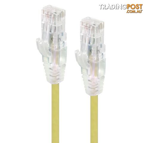 Alogic C6S-05YEL 5m Yellow Ultra Slim Cat6 Network Cable UTP 28AWG - Alogic - 9350784011237 - C6S-05YEL