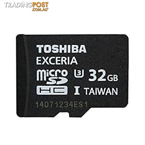 Toshiba SD-C032GR7VW060A 32GB MicroSD Exceria UHS-1 U3 - Toshiba - 4904550897324 - SD-C032GR7VW060A