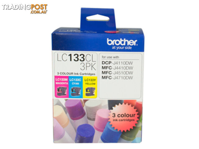 Brother LC133CL3PK / LC133 CMY Colour Pack up to 600 pages - Brother - 4977766715416 - LC133CL3PK