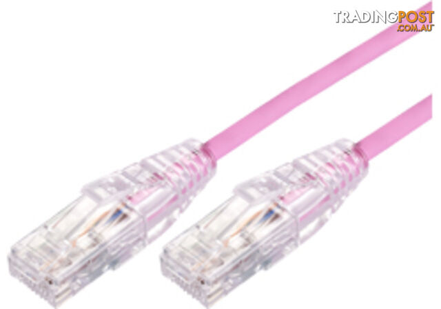 Comsol UTP-1.5-C6A-UT-PNK 1.5m RJ45 Cat 6A Ultra Thin Patch Cable - Pink -...