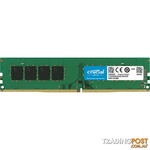 Crucial CT32G4DFD832A 32GB (1x32GB) DDR4 UDIMM 3200MHz CL22 1.2V Dual Ranked Desktop PC Memory - Crucial - 0649528822475 - CT32G4DFD832A
