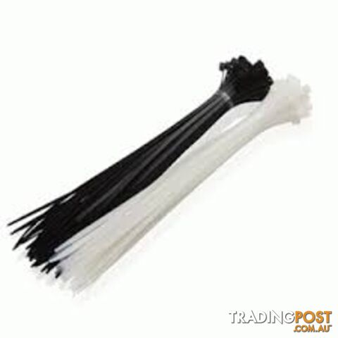 Adaptex CT150BLK Cable Ties 150mm x 3.6mm Pack of 100 BLACK - Adaptex - CT150BLK