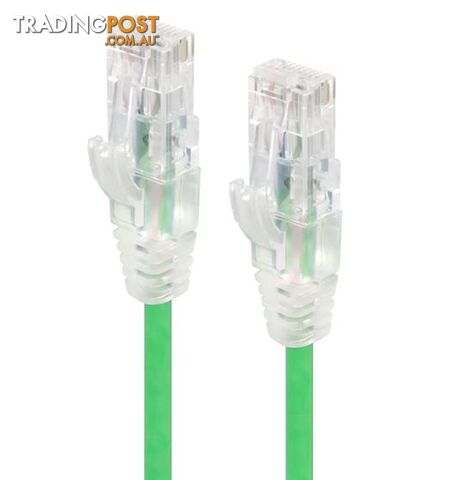 Alogic C6S-02GRN 2m Green Ultra Slim Cat6 Network Cable UTP 28AWG - Alogic - 9350784011077 - C6S-02GRN