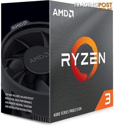 AMD 100-100000510BOX Ryzen 3 4100 Processor With Wraith Stealth Cooler - AMD - 730143314060 - 100-100000510BOX