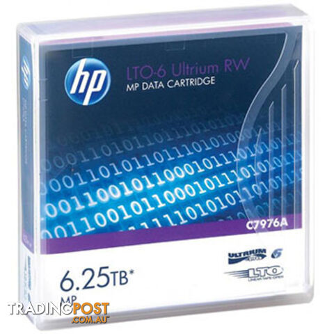 HP LTO6 Ultrium 6.25TB Data Cartridge C7976A - HP - 887111203861 - C7976A