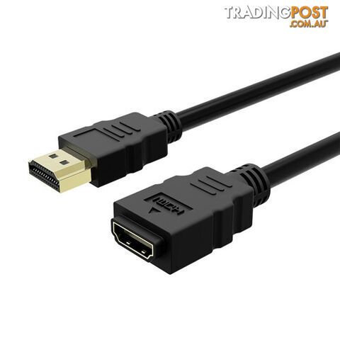 Simplecom CAH305 0.5M High Speed HDMI Extension Cable UltraHD M/F (1.6ft) - Simplecom - 9350414000952 - CAH305
