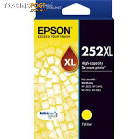 Epson C13T253492 252 Yellow High Yield Ink Cartridge - Epson - 9314020615047 - C13T253492