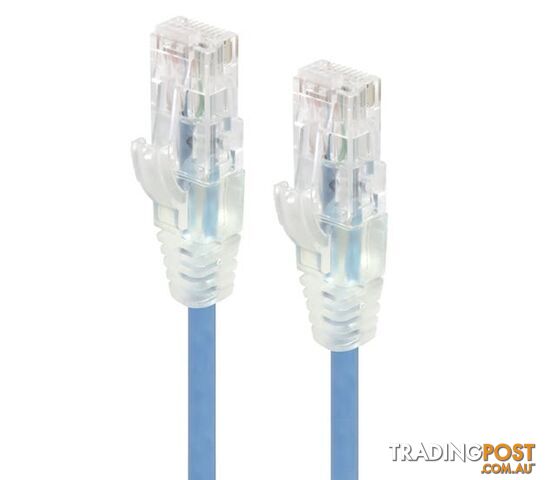 Alogic C6S-0.30BLU 0.30m Blue Ultra Slim Cat6 Network Cable UTP 28AWG - Alogic - 9350784010964 - C6S-0.30BLU