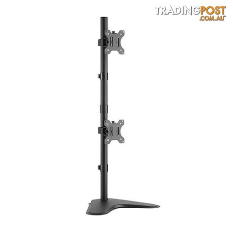 Brateck LDT12-T02V Dual Screens Economical Double Joint Articulating Steel Monitor Stand For Most 13"-32" Monitors, up to 8kg/Screen - Brateck - 6956745160117 - LDT12-T02V