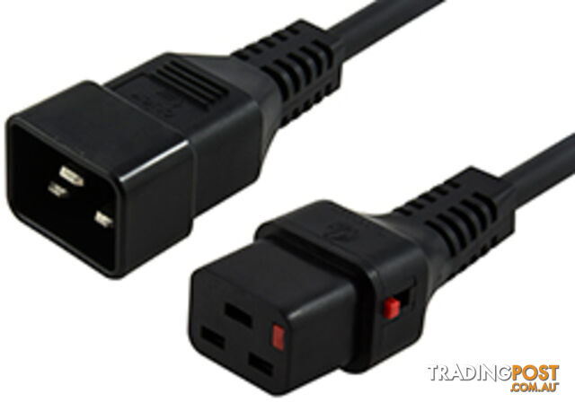 IEC Lock IECL-29-010 1m IEC LOCK Power Cable IEC-C20(M) to IEC-C19(F) Black -...