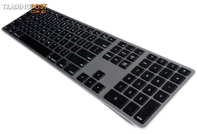 MATIAS FK418BTLB ALuminium Back-Lit Bluetooth Space Gray Keyboard - Generic - 833742005084 - FK418BTLB