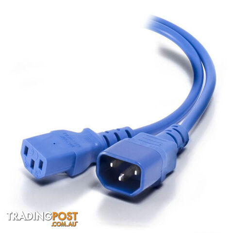 Alogic MF-C13C14-03-BLU 3m IEC C13 to IEC C14 Computer Power Extension Cord Male to Female BLUE - Alogic - 9350784007131 - MF-C13C14-03-BLU