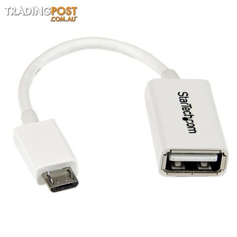 StarTech UUSBOTGW 5in White Micro USB to USB OTG Adapter - StarTech - 065030857192 - UUSBOTGW