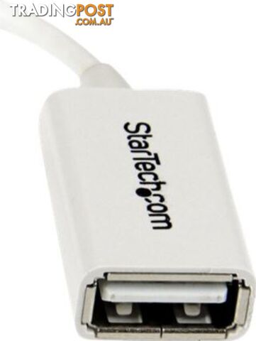 StarTech UUSBOTGW 5in White Micro USB to USB OTG Adapter - StarTech - 065030857192 - UUSBOTGW - photo 2 of 2