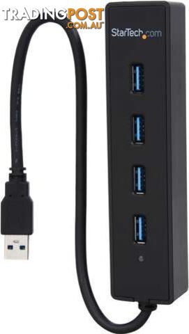 StarTech ST4300PBU3 4 Port SuperSpeed Portable USB 3.0 Hub - StarTech -...