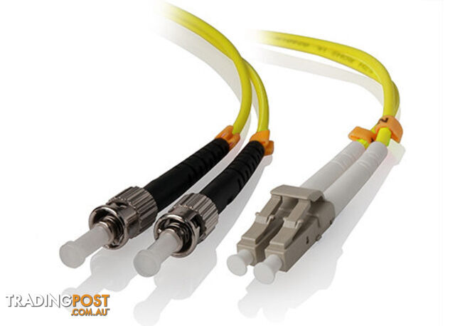 Alogic LCST-02-OS2 2m LC-ST Single Mode Duplex LSZH Fibre Cable 09/125 OS2 -...