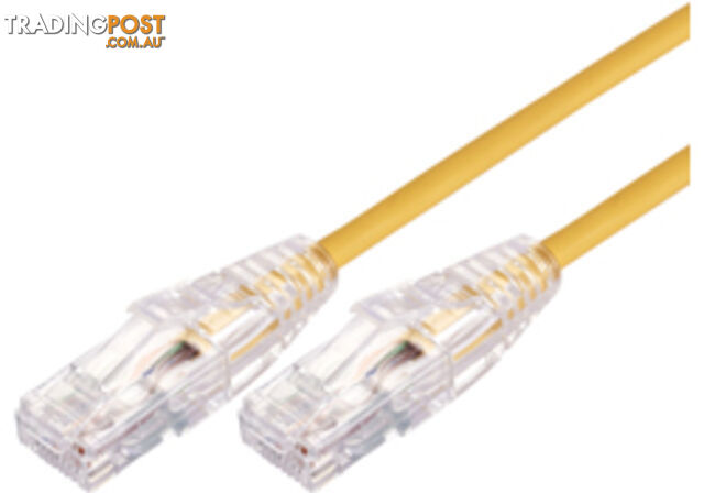 Comsol UTP-03-C6A-UT-YEL 3m RJ45 Cat 6A Ultra Thin Patch Cable - Yellow - Comsol - 9332902018526 - UTP-03-C6A-UT-YEL