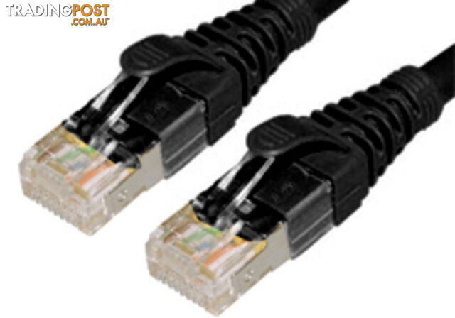 Comsol STP-03-C6A-BLK 3M 10GbE Cat 6A S/FTP Shielded Patch Cable - Black -...