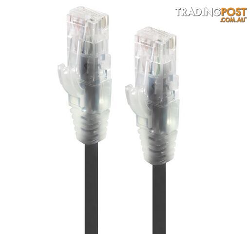 Alogic C6S-1.5BLK 1.5m Black Ultra Slim Cat6 Network Cable UTP 28AWG - Alogic - 9350784011138 - C6S-1.5BLK