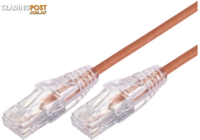 Comsol UTP-01-C6A-UT-ORA 1m RJ45 Cat 6A Ultra Thin Patch Cable - Orange - Comsol - 9332902018175 - UTP-01-C6A-UT-ORA