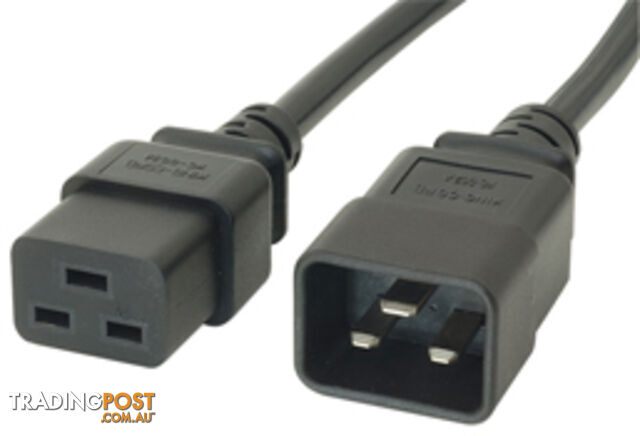 Comsol IEC-C19C20-03 3M 15A Power Extension Cable IEC-C19 to IEC-C20 - Comsol -...