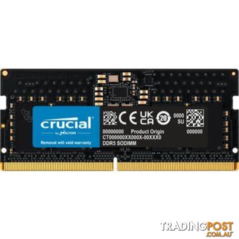 Crucial CT32G48C40S5 32GB 4800Mhz DDR5 Notebook Memory - Crucial - 649528906533 - CT32G48C40S5