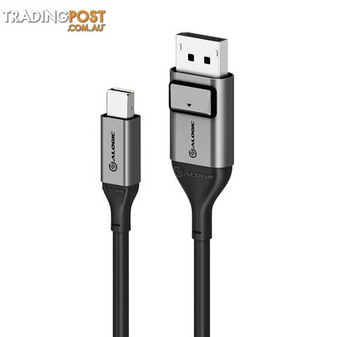 Alogic ULMDPDP02-SGR Ultra 8K Mini DisplayPort to DisplayPort cable V1.4 2m...