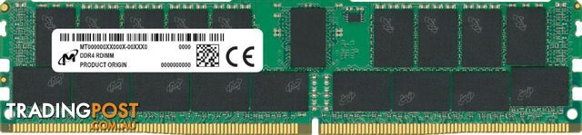 Micron MTA18ASF2G72PZ-2G6E1 16GB 1x16GB DDR4 RDIMM 2666MHz CL19 1Rx4 ECC Registered Server Memory - Micron - 0649528822284 - MTA18ASF2G72PZ-2G6E1