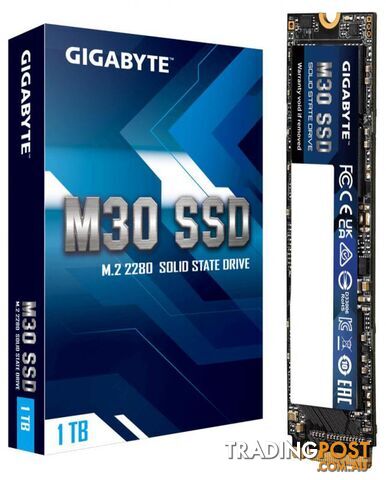 Gigabyte GP-GM301TB-G 1TB M30 NVMe M.2 PCIe3 SSD - Gigabyte - 4719331822668 - GP-GM301TB-G