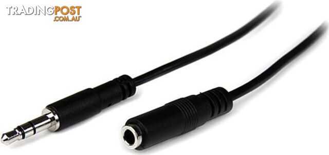 StarTech MU1MMFS 1m Slim 3.5mm Stereo Extension Cable M/F - StarTech -...