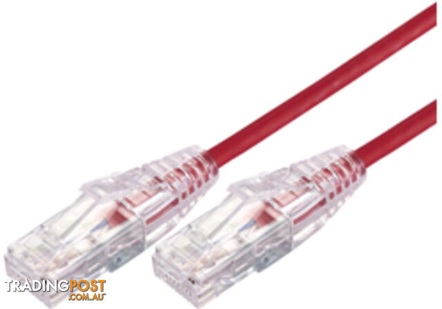 Comsol UTP-.3-C6A-UT-RED 30cm RJ45 Cat 6A Ultra Thin Patch Cable - Red - Comsol - 9332902018007 - UTP-.3-C6A-UT-RED
