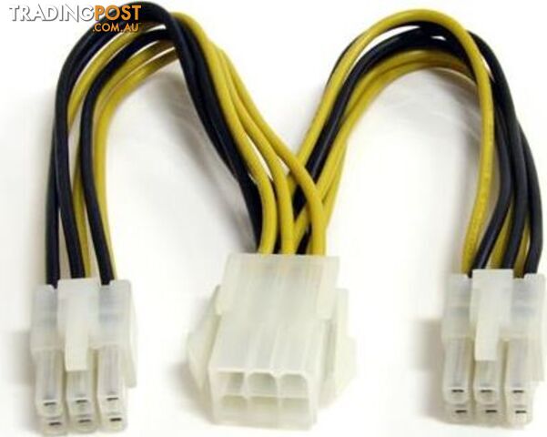 StarTech PCIEXSPLIT6 6in PCIe Power Splitter Cable - StarTech - 065030842372 - PCIEXSPLIT6