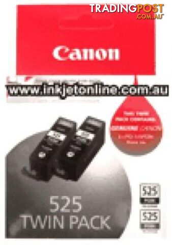 Canon Inkjet Cartridge PGI525BK Twin Pack PGI525BK-TWIN - Canon - 9313999001844 - PGI525BK-TWIN