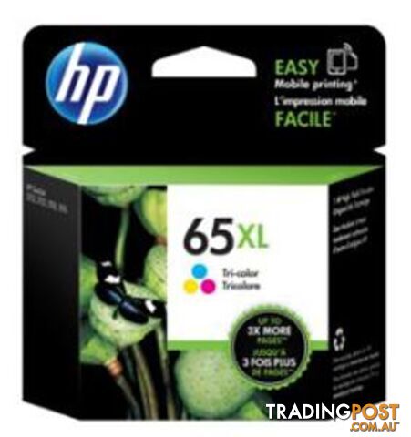HP N9K03AA 65XL High Yield Tri-Color Original Ink Cartridge - HP - 193424495061 - N9K03AA