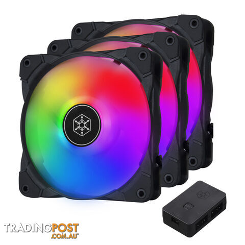 Silverstone SST-AB120I-ARGB-3PK Air Blazer 120i Lite Fan 3in 1 with ARGB Controllers - Silverstone - 4710007229484 - SST-AB120I-ARGB-3PK