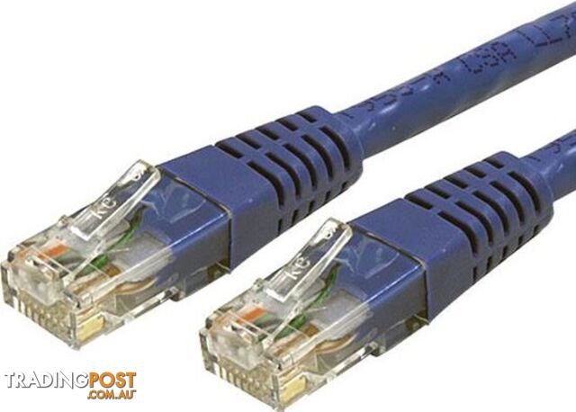StarTech C6Patch3BL 3 FT Blue Molded CAT6 UTP Patch Cable - StarTech -...