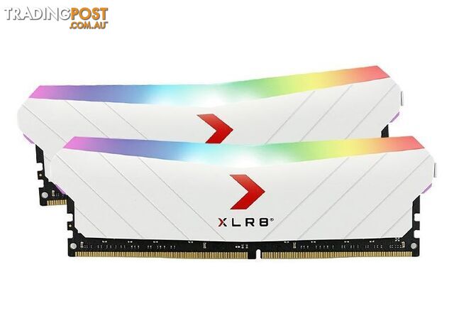 PNY MD16GK2D4320016XRGBW XLR8 16GB (2x8GB) UDIMM 3200Mhz DDR4 RGB CL16 1.35V Gaming Memory White - PNY - 4718006450212 - MD16GK2D4320016XRGBW