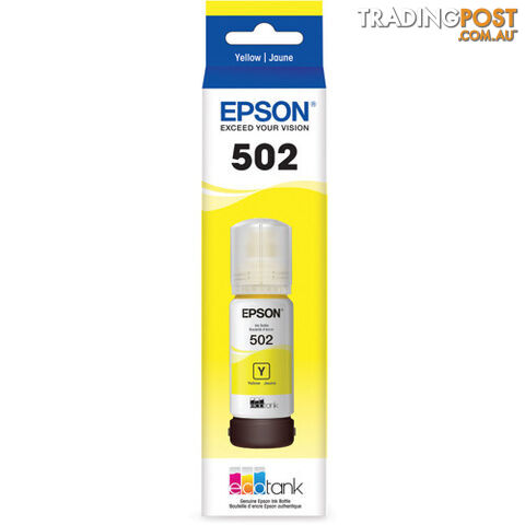 Epson C13T03K492 T502 Yellow Ink BOTTLE - Epson - 9314020625954 - C13T03K492